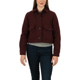 Nine West Abrigo Corto para Dama Vino Extra Grande