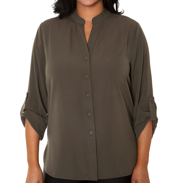 Mario Serrani Italy Blusa para Dama Verde Mediana