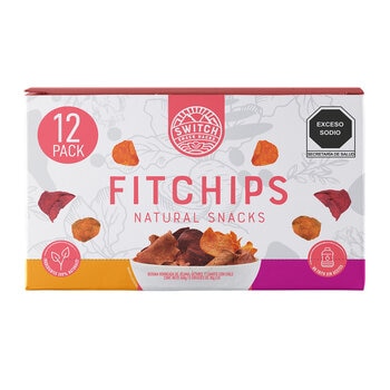 Fitchips Botana Horneada de Vegetales con Chile 12 pzas de 30 g