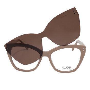 Cloe VLE.61411.0BRN.54 Armazón Oftálmico + Clip Solar Polarizado
