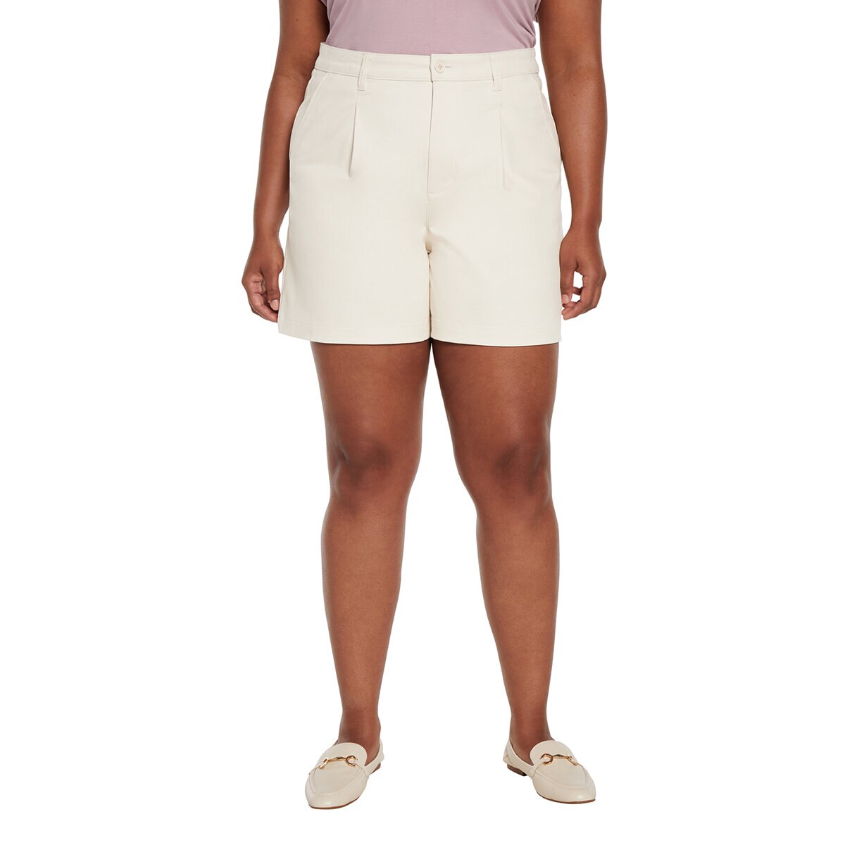 Three Dots Shorts para Dama Café 8