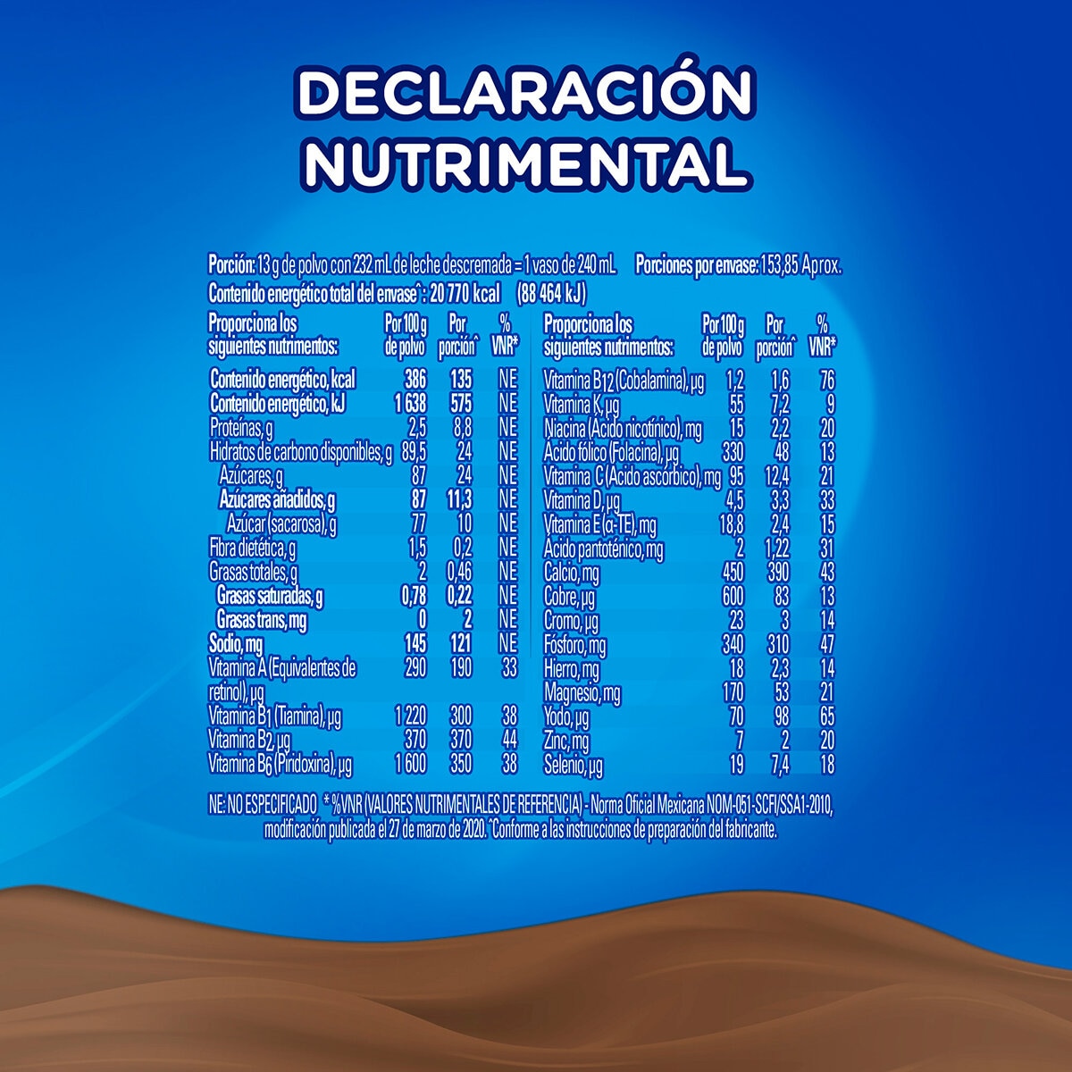 Choco Milk Chocolate en Polvo Fortificado 2 kg