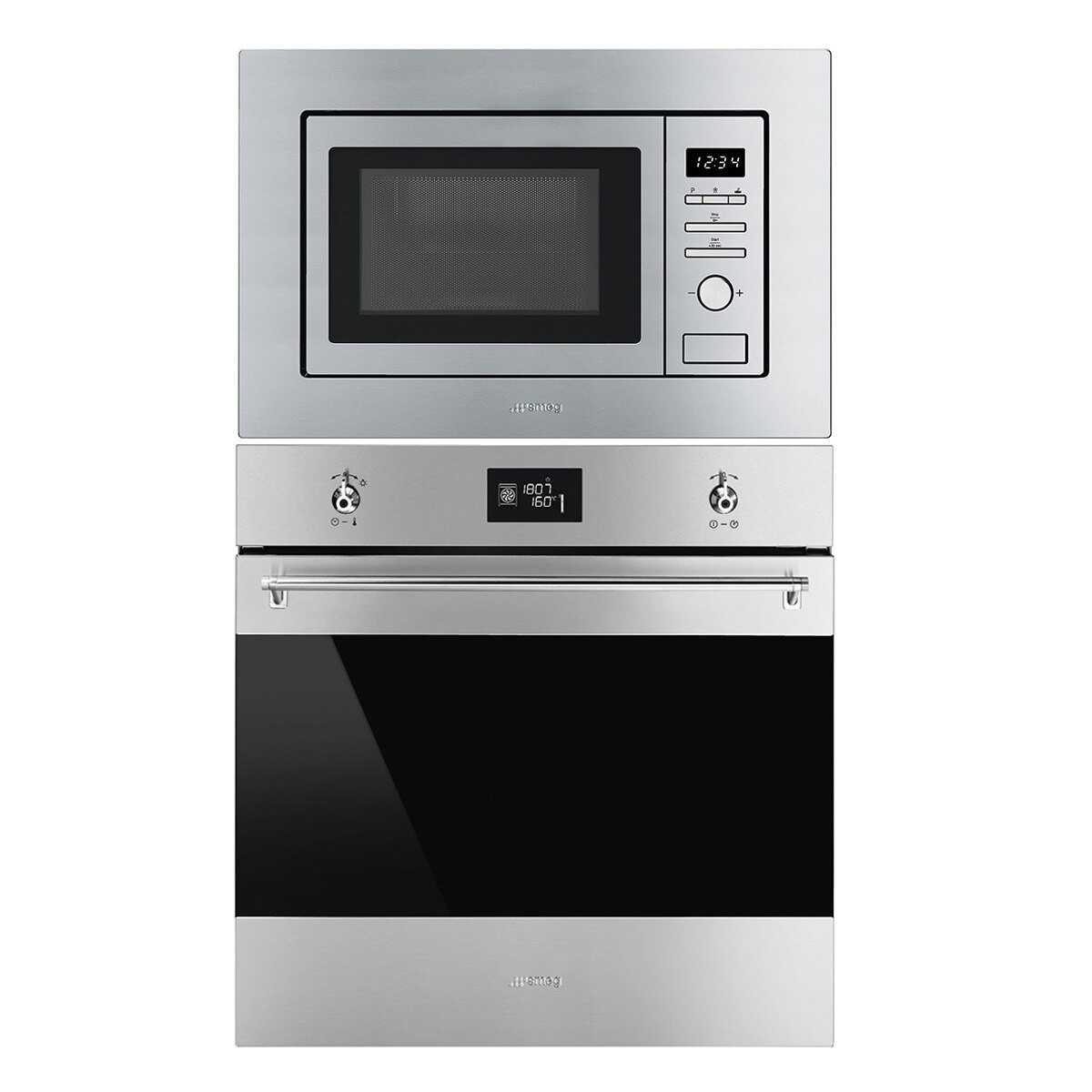 Combo microondas de empotre 60 cm y horno de empotre 60 cm Smeg | 