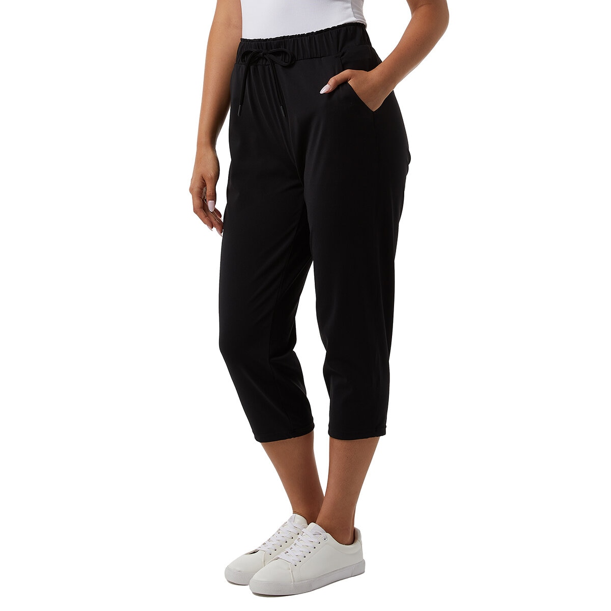 32 Degrees Cool Pantalones Capri para Dama Negro Mediana