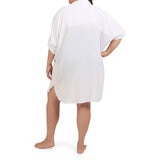 Lands' End Camisa de Playa para Dama Blanco Extra Chica/Chica