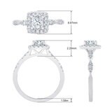 Anillo, 0.83 CTW, Diamante en Platino