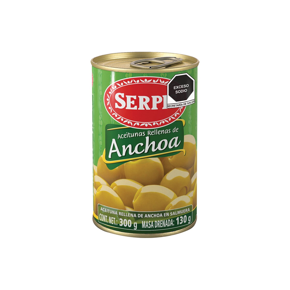 Serpis Aceitunas Rellenas Rellenas de Anchoa 3 pzas de 300 g