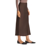 Matty M Falda Satinada para Dama Café EE Grande