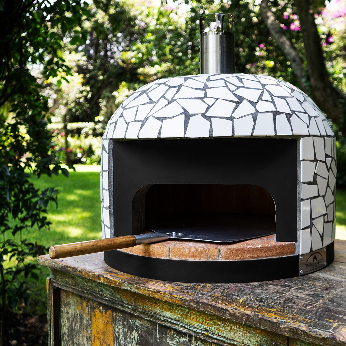 Forno Napoli, Horno de Leña Modelo Barano, Color Blanco