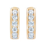 .50ctw, Arracadas de Diamantes, Corte Redondo Brillante, Oro Amarillo de 14K
