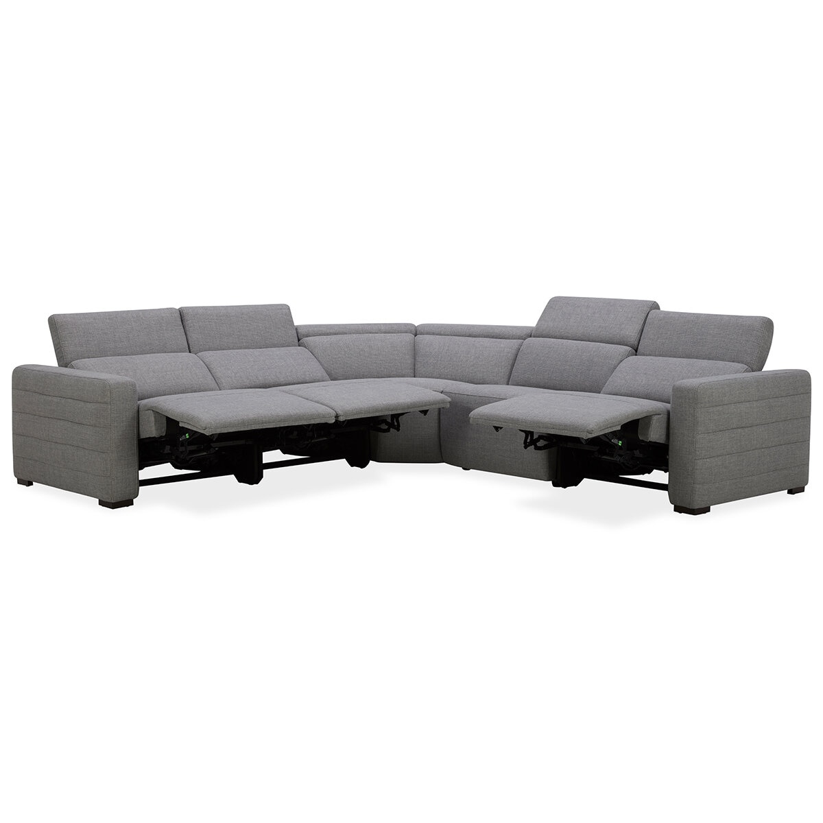 Aiden & Ivy, Sofá Seccional Reclinable de Tela con Sistema Eléctrico