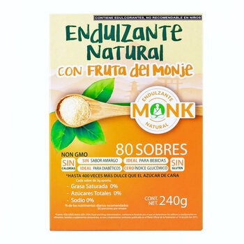 Monk Endulzante de Fruta del Monje 80 sobres de 3 g