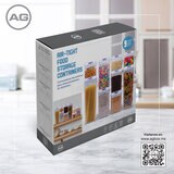 AG, Set de 9 contenedores para cocina con tapa hermética, Tapa Color Blanco