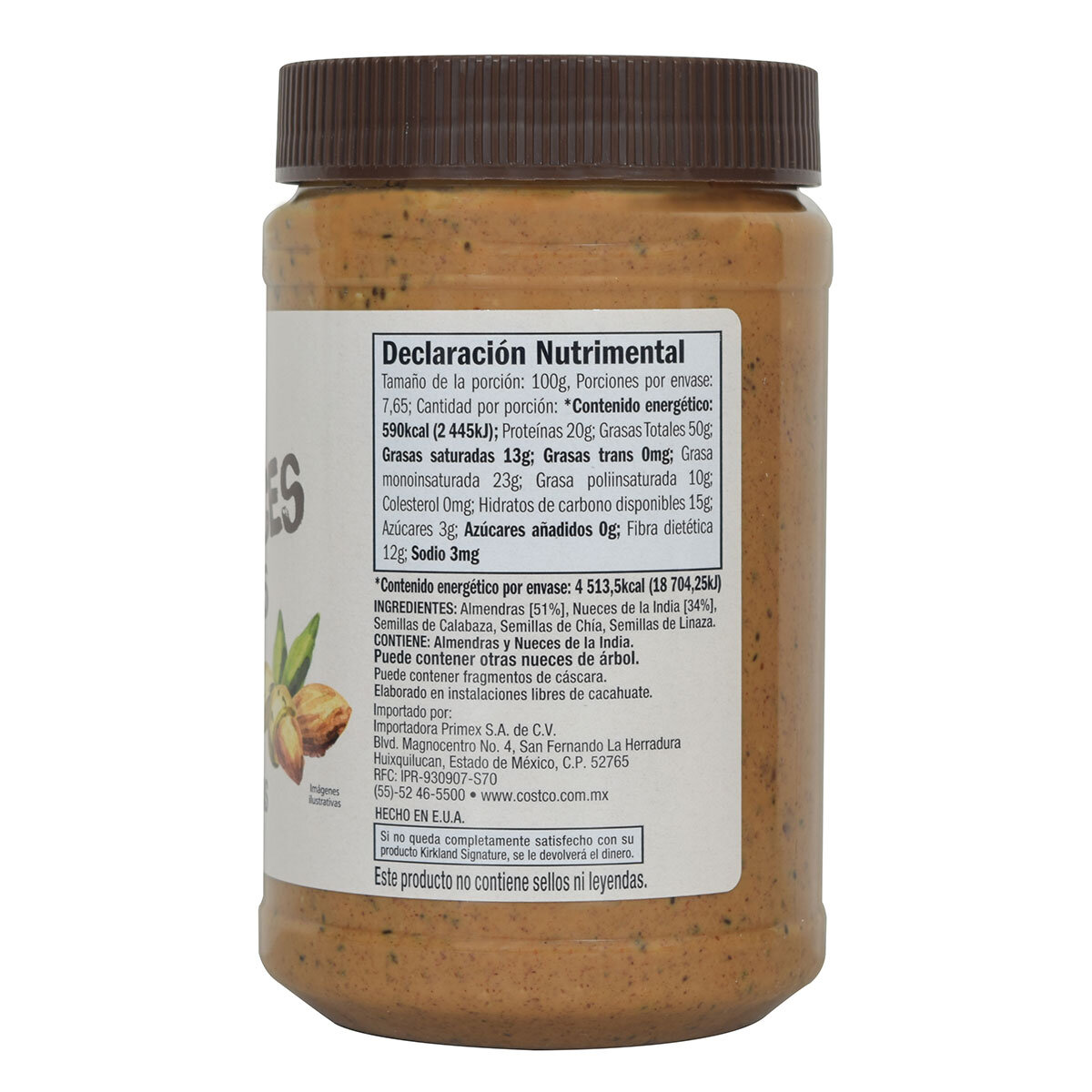 Kirkland Signature Crema de Nueces Mixtas con Semillas 765 g