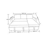 Coaster, Sofá Cama Seccional, Color Gris