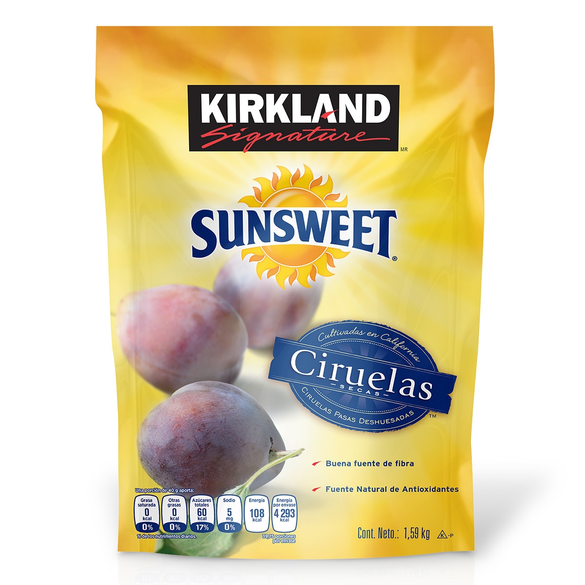 Kirkland Siganture Sunsweet ciruela seca 1.59kg