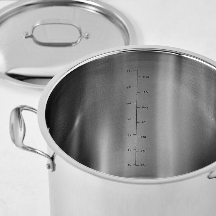 Bergner, Olla de Acero Inoxidable con Tapa de 16 L Bergner, Olla de Acero Inoxidable con Tapa de 16 L