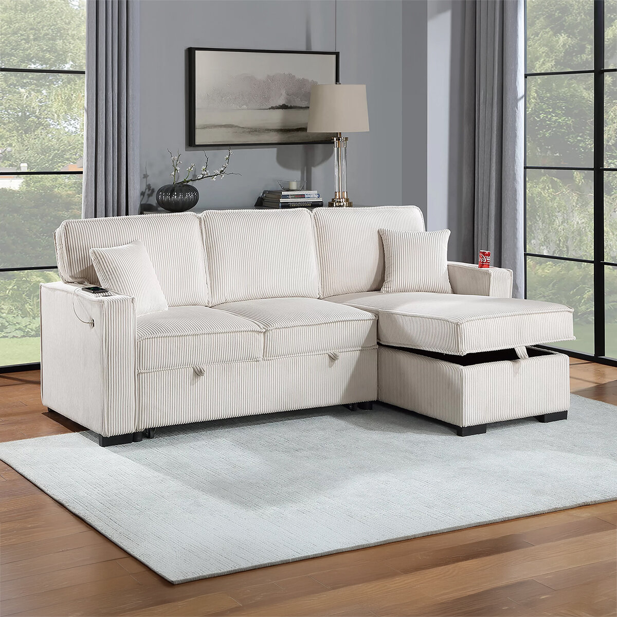 Bobkona, Eva, Sofá Cama Seccional Reversible Bobkona, Eva, Sofá Cama Seccional Reversible