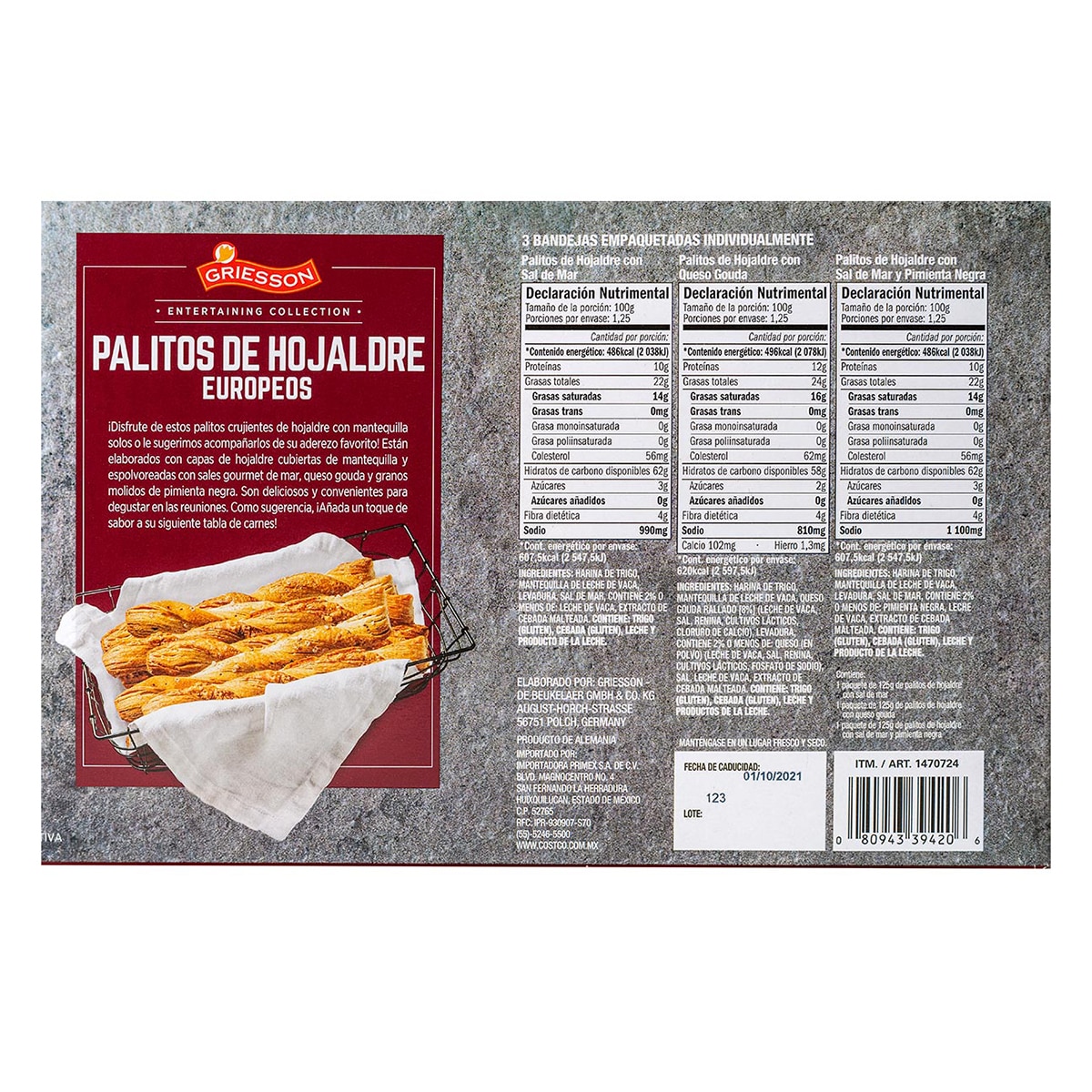 Griesson Palitos de Hojaldre Europeos 375 g