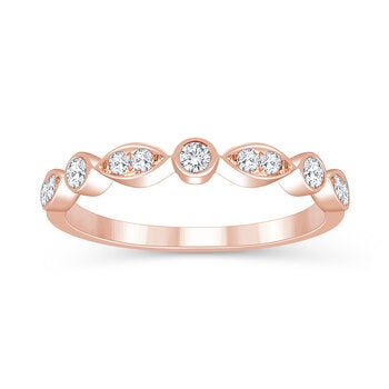 Anillo de Diamantes, 0.23 ct, Oro Rosa 14K Anillo de Diamantes, 0.23 ct, Oro Rosa 14K