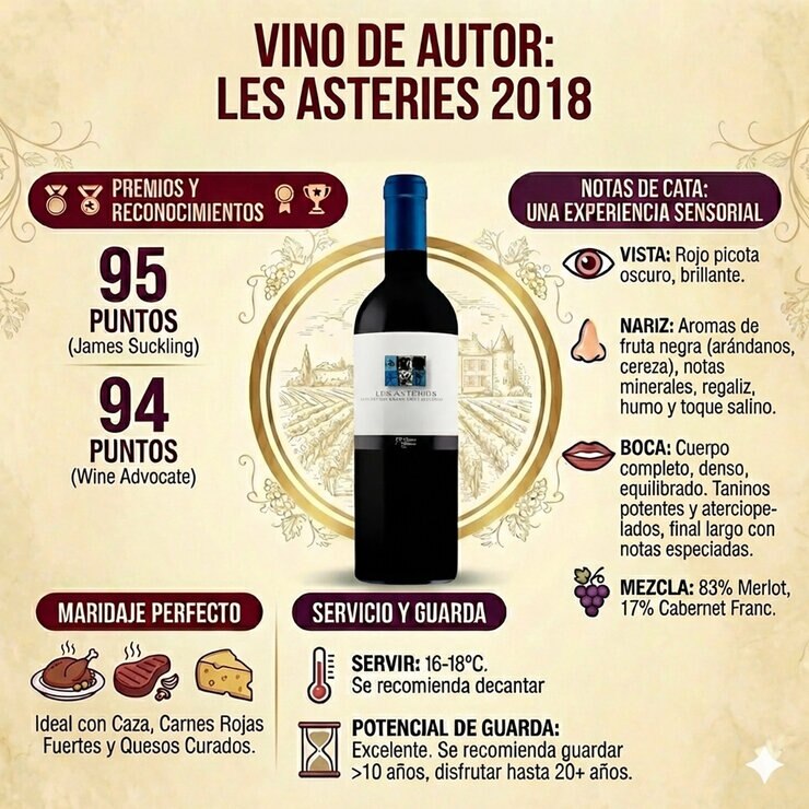 Vino Tinto Les Asteries 750 ml Vino Tinto Les Asteries 750 ml