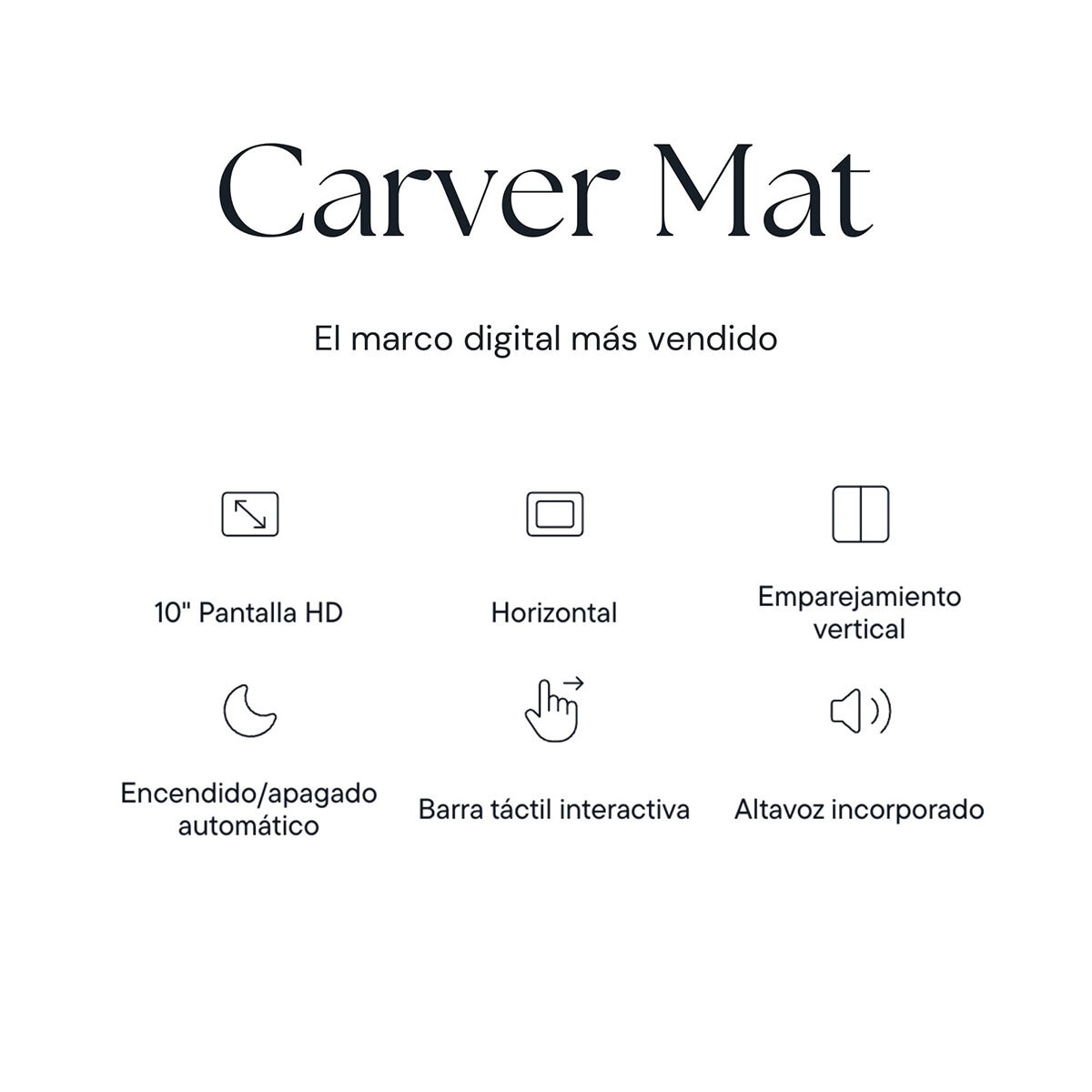 Aura Frame Carver Mat Marco Inteligente de 10.1"
