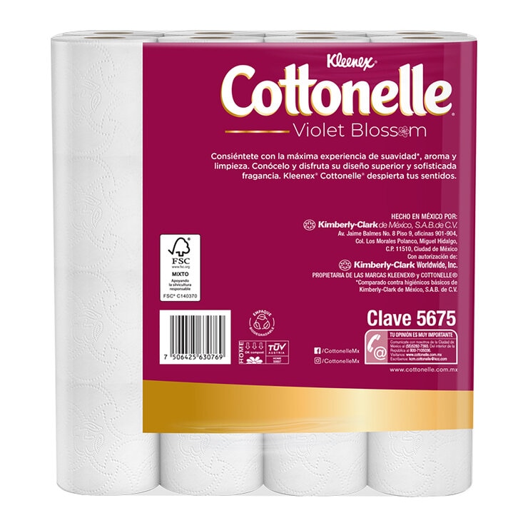 Kleenex Cottonelle Violet Blossom Papel Higiénico 32 pzas