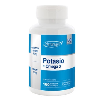 Naturagel Potasio + Omega 3 160 Cápsulas