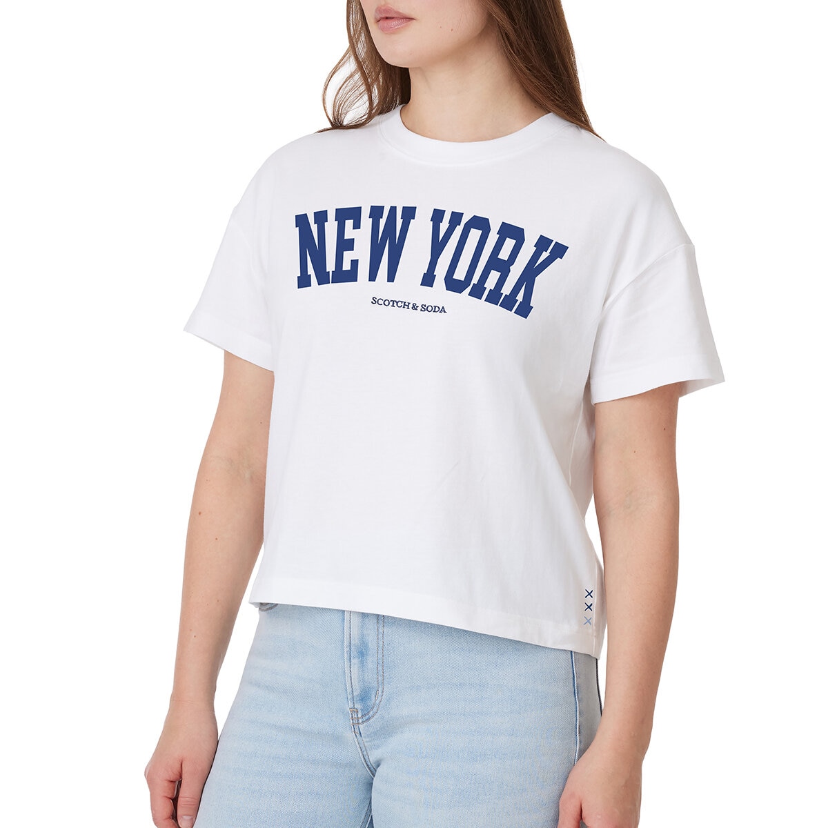 Scotch and Soda Playera para Dama Blanco Chica