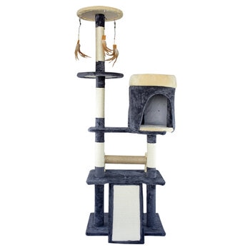 Fancy Pets Mueble para Gato con Escalera, Casa, Rampa, Juguete y Postes Rascadores 143 cm
