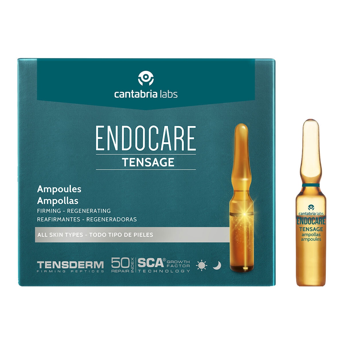 Cantabria Endocare Tensage Ampolletas Regeneradoras Reafirmantes 10 Ampolletas de 2ml c/u