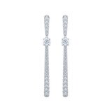 Aretes Colgantes de Diamantes 0.80ctw, en Oro Blanco 14K