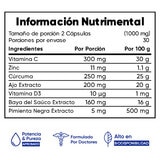Multiblue Vitamina C2 frascos de 60 cápsulas