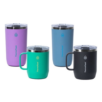 ThermoFlask Juego de 2 Tazas para Café con Aislamiento al Vacío 355 mL / 474 mL, Varios Colores