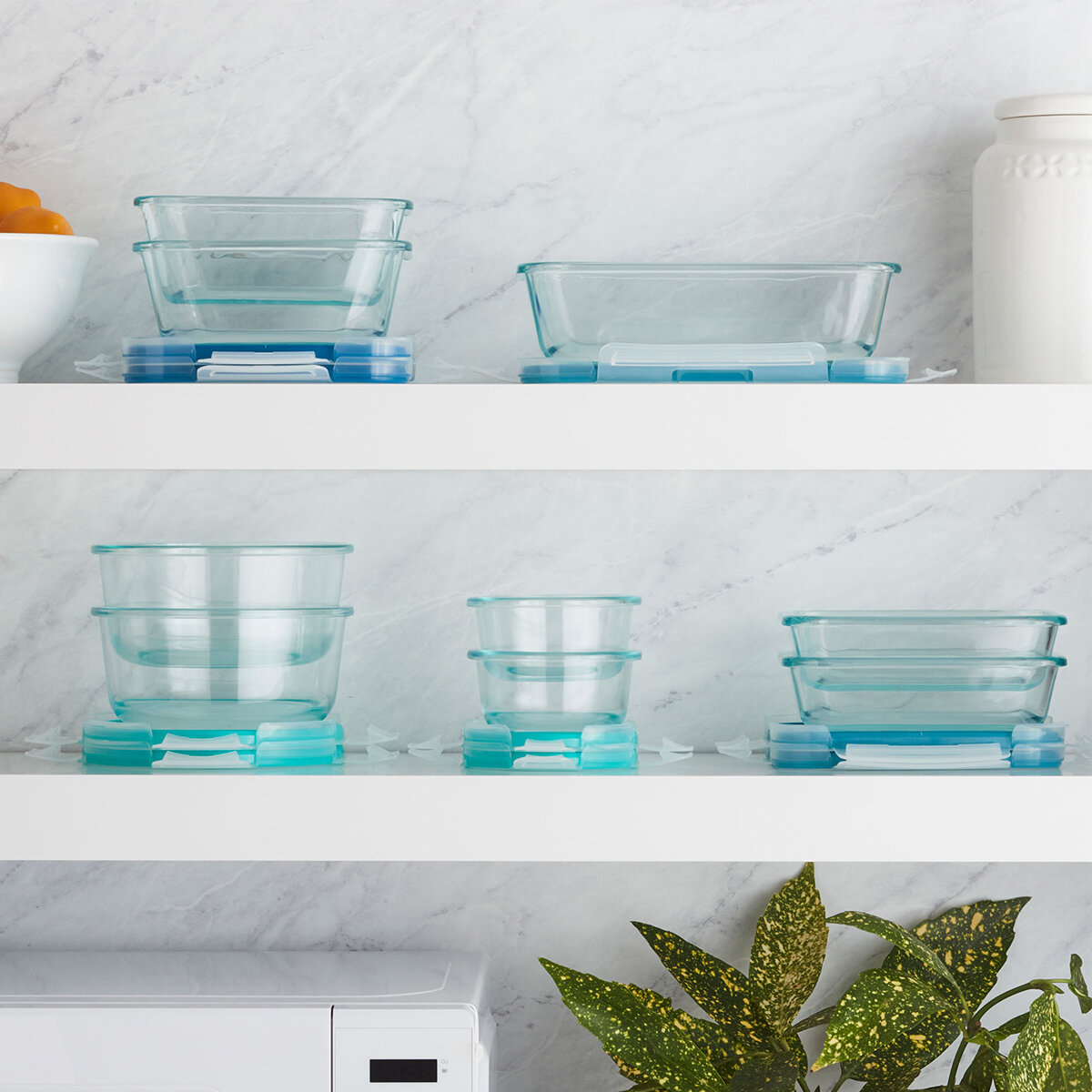 Snapware Pure Pyrex Glass, Juego de Recipientes de Vidrio, 18 piezas