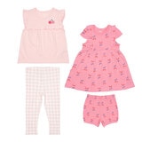 Pekkle Conjunto 4 piezas para Niños y Niñas Cereza 9 Meses Pekkle Conjunto 4 piezas para Niños y Niñas Cereza 9 Meses