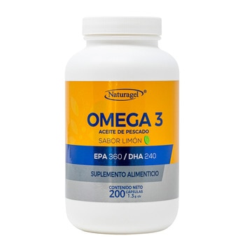 Naturagel Omega 3 EPA 360mg / DHA 240mg 200 Cápsulas