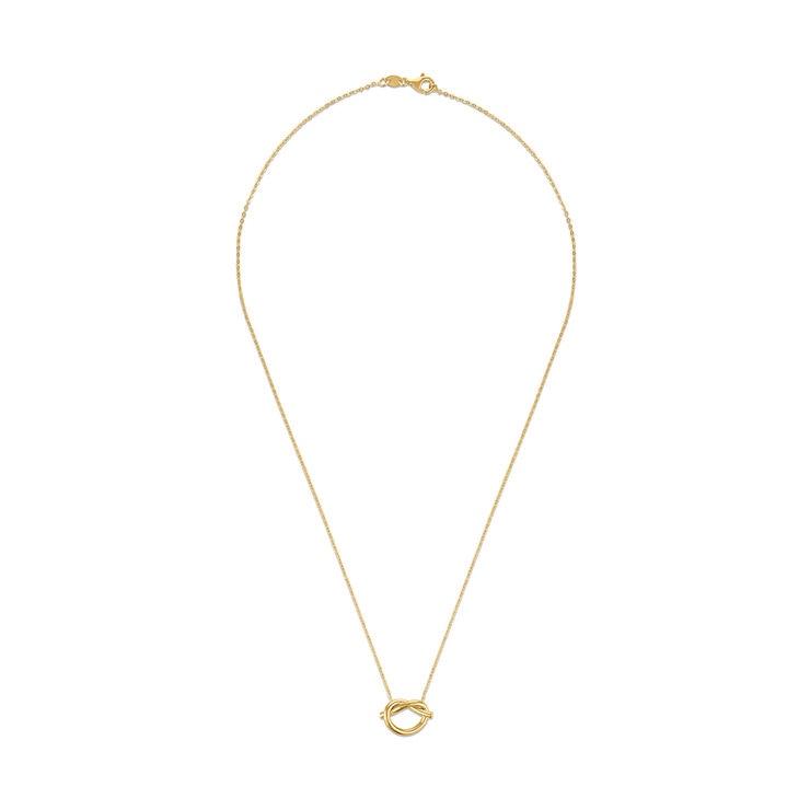 Collar con Dije de Nudo, Oro Amarillo 14K