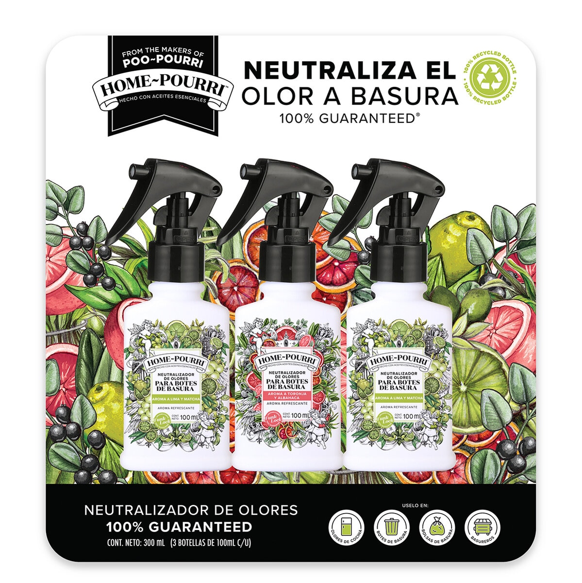 Poo Pourri Neutralizador de Olores 3 pzas de 100 ml