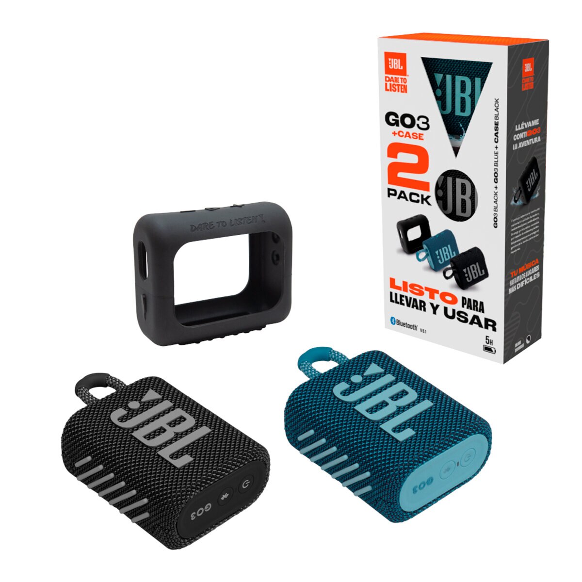 JBL GO3 Bundle 2 Bocinas + 1 Funda