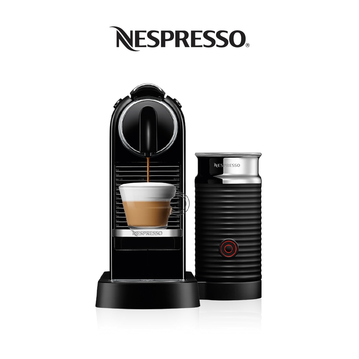 Nespresso Citiz & Milk Cafetera +  Aeroccino 3 , 14 Cápsulas incluidas más 30 Cápsulas de Regalo 