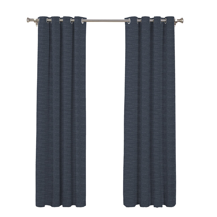 SUN + BLK, Cortinas con Bloqueo Total de Luz 132 cm x 241 cm, INDIGO 52X95