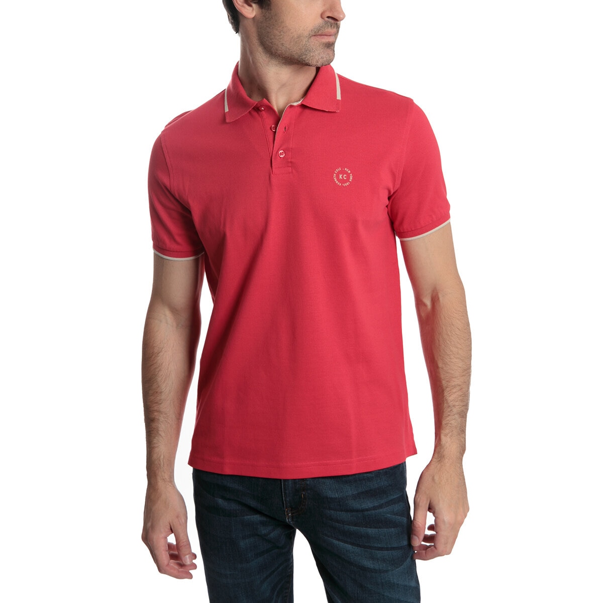 Kenneth Cole Polo para Caballero Rojo Extra Grande