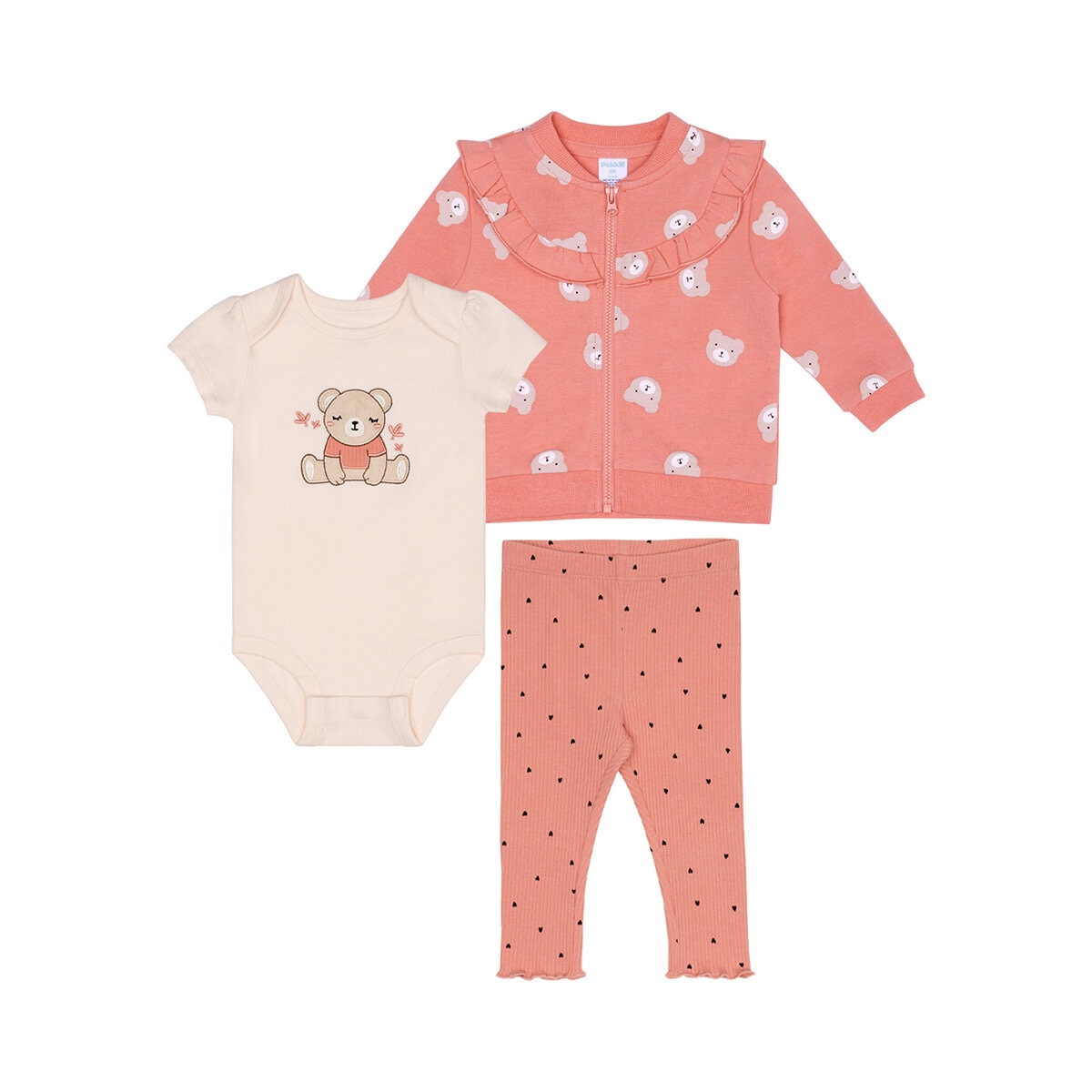 Pekkle Conjunto 3 Piezas para Niños y Niñas Varias Tallas y Colores