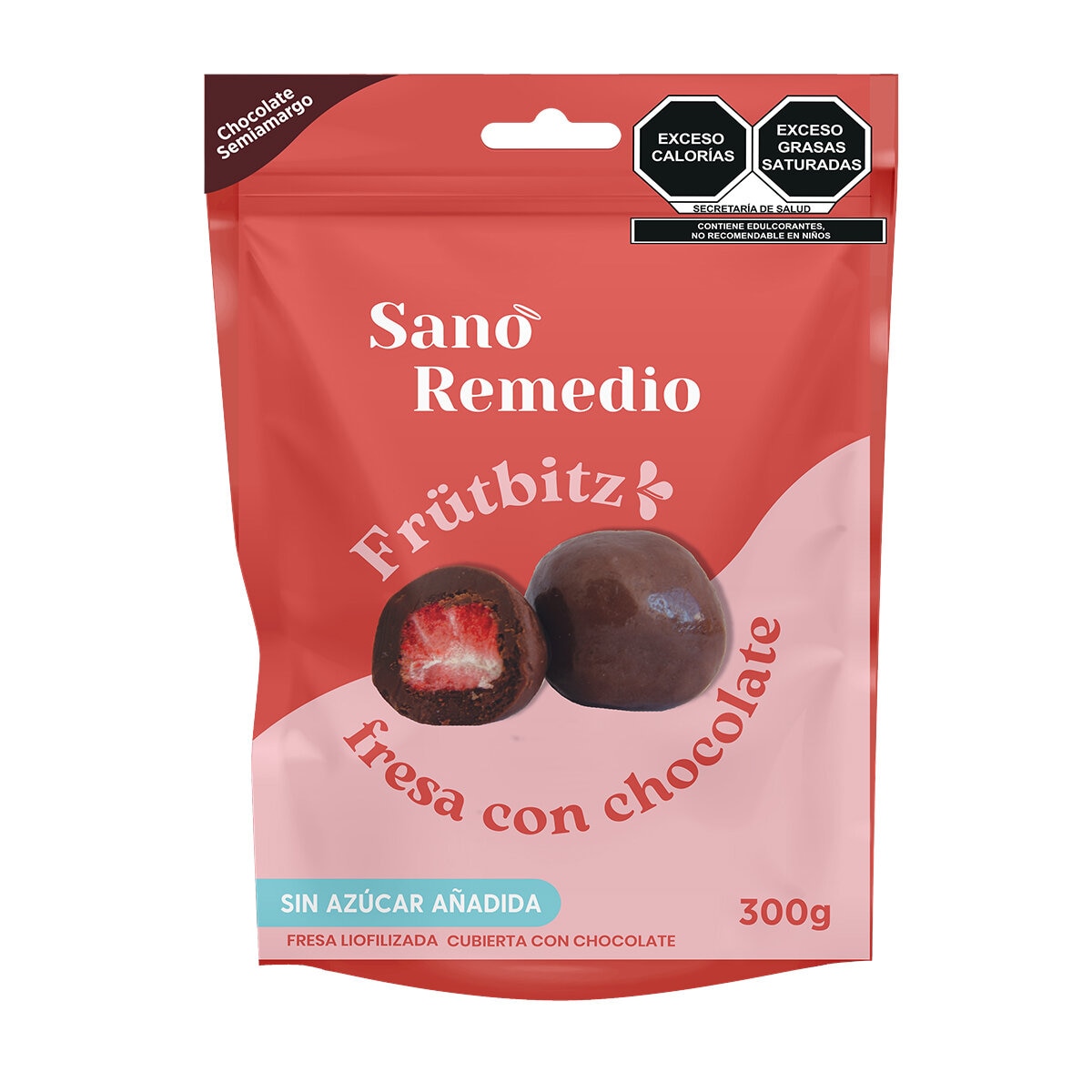 Frutbitz Fresas Liofilizadas con Chocolate sin Azúcar 300 g