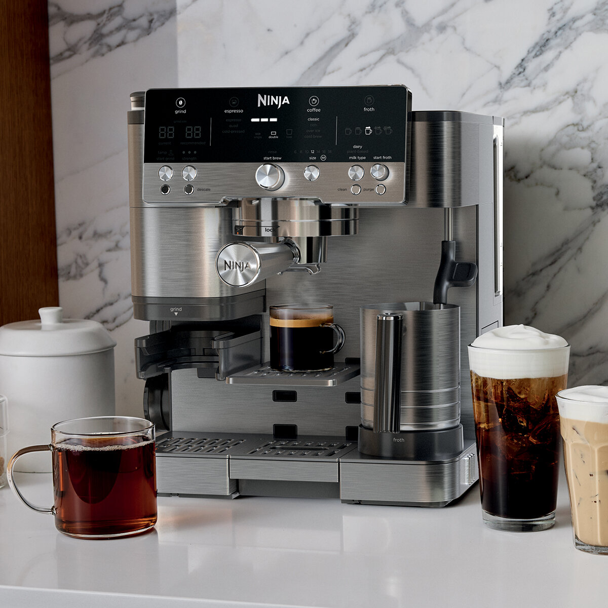 Ninja Cafetera Luxe 3 en 1, Espresso, Café y Cold Brew