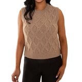 Mario Serrani Italy Chaleco de punto para Dama Café Chica