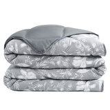 Seasons Collection Colcha con Relleno Alternativo Tamaño King Hojas Grises