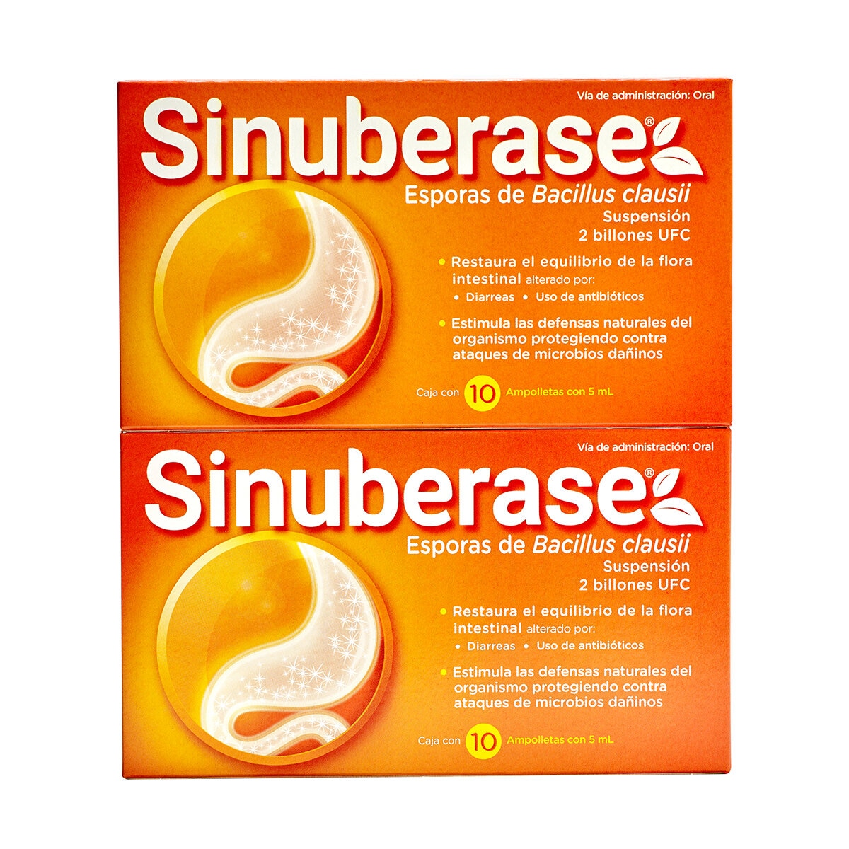 Sinuberase 2 Billones UFC 2 Cajas con 10 Ampolletas Cada Uno