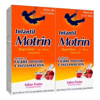 Motrin Suspension Infantil, 2 Frascos de 120mL c/u